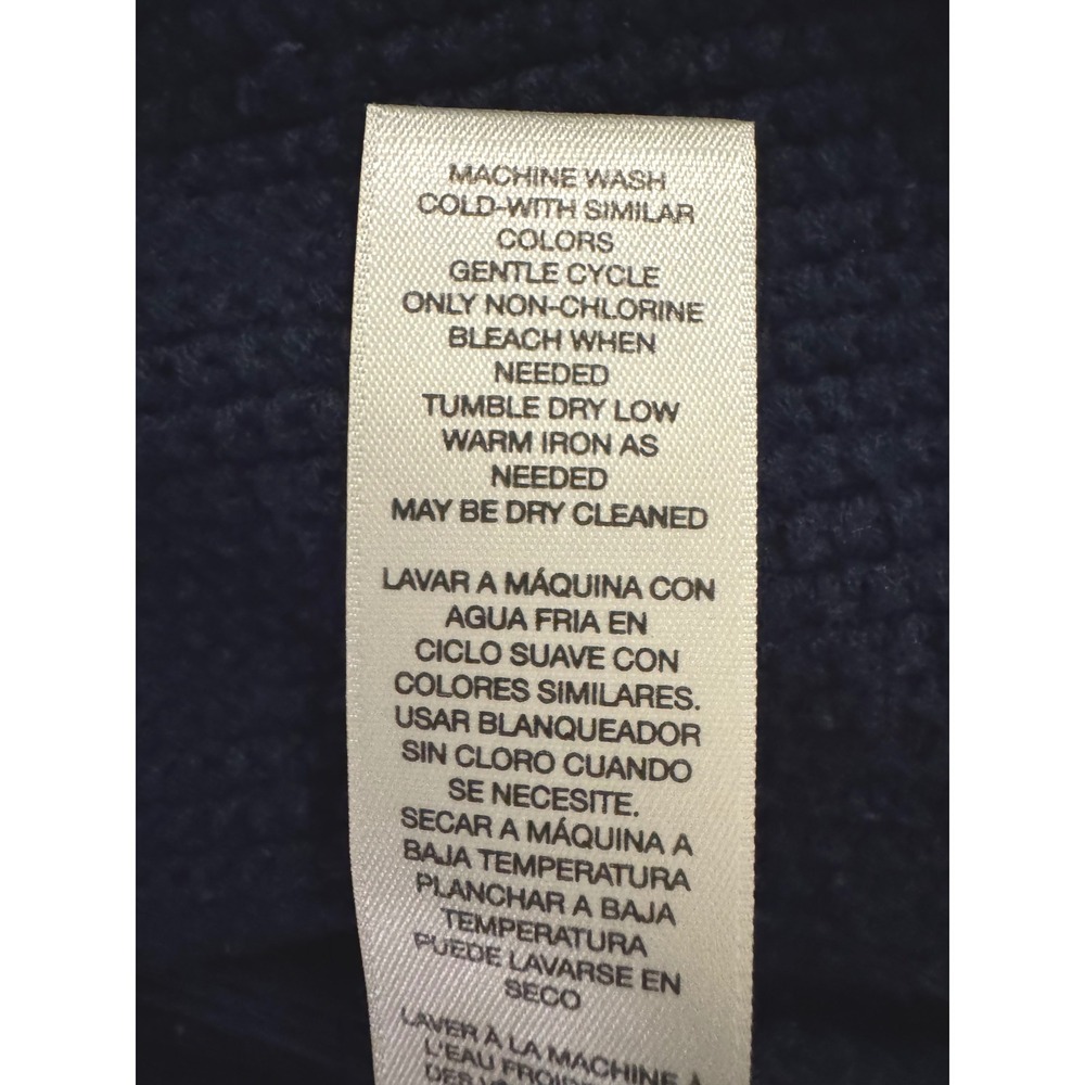 Weekends by Chicos Navy Blue Knit Full Zip Vest Cotton Blend Size 0 XS US 4 - Picture 7 of 9
